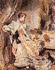 Eduardo Leon Garrido Famous Paintings - An Elegant Lady with her Dog
